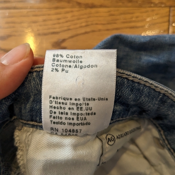 AG Adriano Goldschmied Legging Super Skinny Distressed Ripped Jeans size 31 31R - Picture 7 of 11